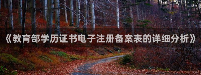 阜新航空娱乐：《教育部学历证书电子注册备案表的详细分析》